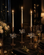 Luxury Crystal Candle Holder Set – 3 Piece Elegant Table Deco - Image 3